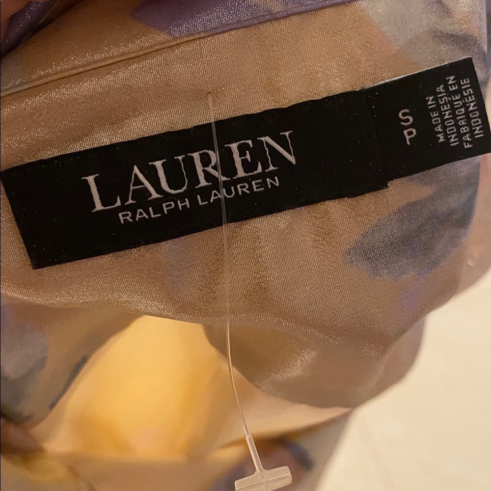 Ralph Lauren black label Floral Sheer Button Down Shirt size SP new - Picture 3 of 6